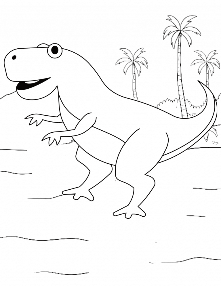 126 Free T-REX Coloring Page Printables - 24hourfamily.com