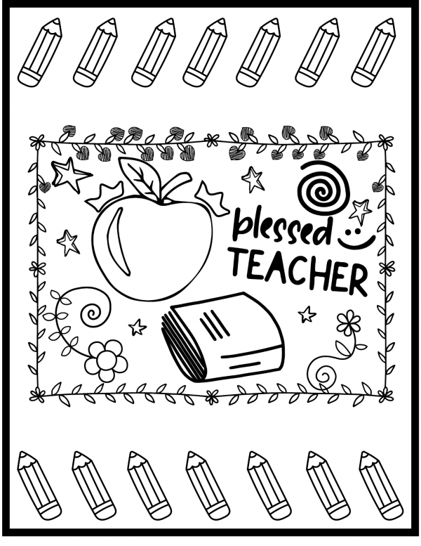 free teacher appreciation coloring sheets