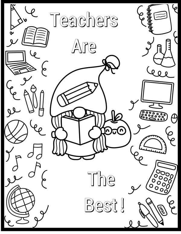 teachers are the best coloring page