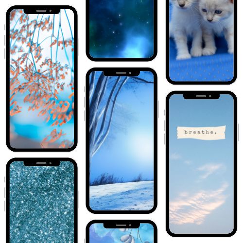 blue aesthetic wallpaper backgrounds for iPhones androids free to download and use