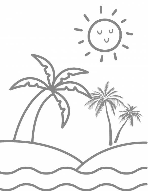 Palm trees coloring pages