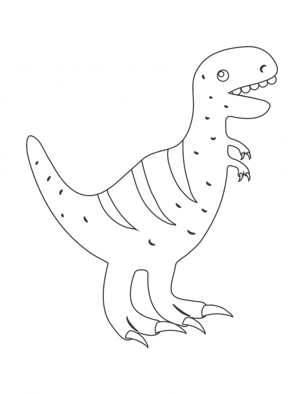 baby trex coloring page