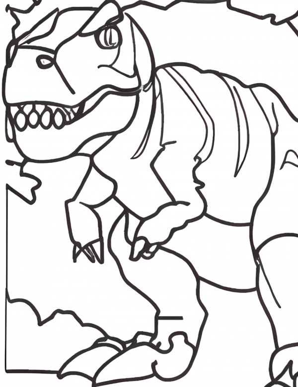 scary t-rex coloring pages free to download and print pdf