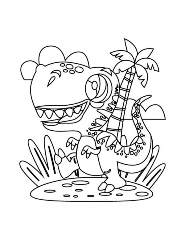 baby dinosaur birthday party coloring pages