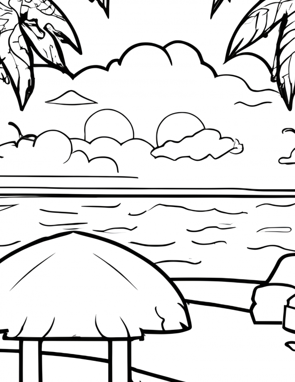 ocean view coloring page