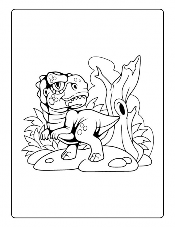 free T-REX coloring pages