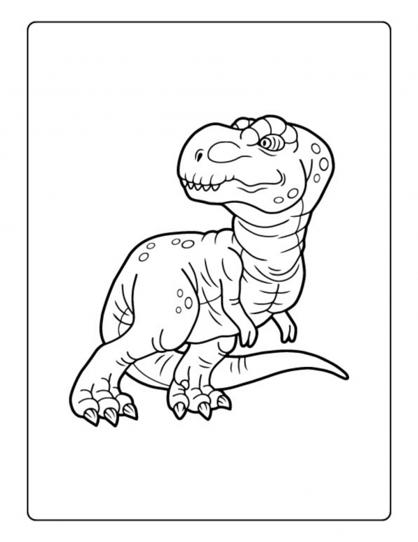 free T-REX coloring pages