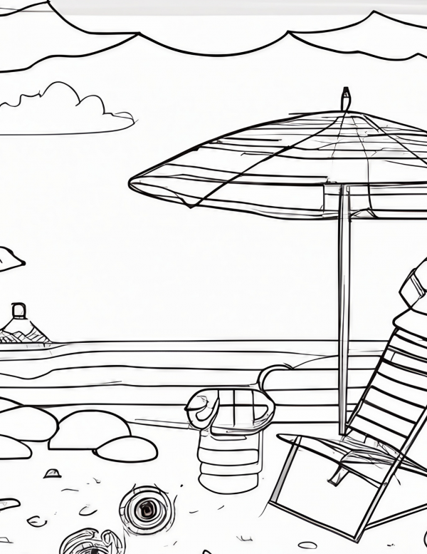 Beaches coloring page