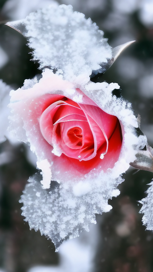 Icy Rose wallpaper