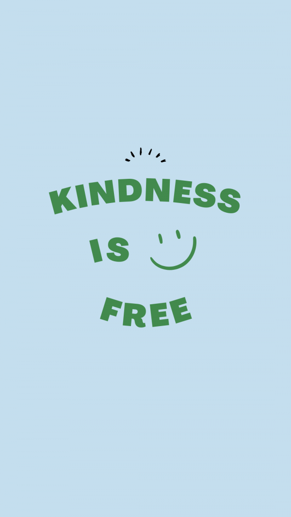 Kindness is free blue wallpaper 
