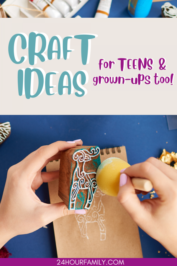teen craft ideas including making bath bombs, the dye masks, painting