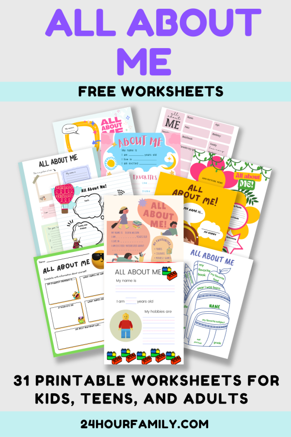 free worksheet all about me printables for kids