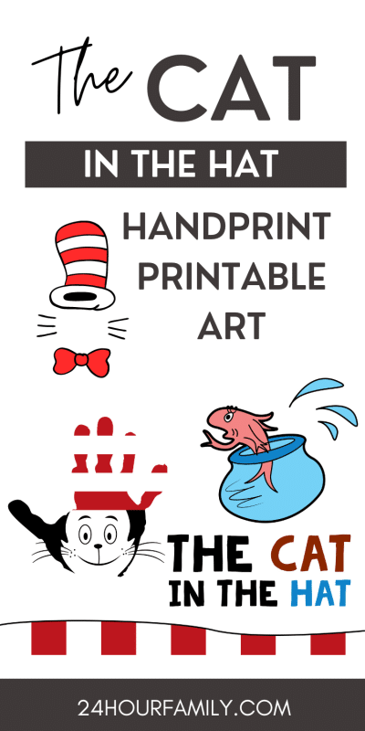 Cat in the Hat Handprint Craft (Free Template) - 24hourfamily.com