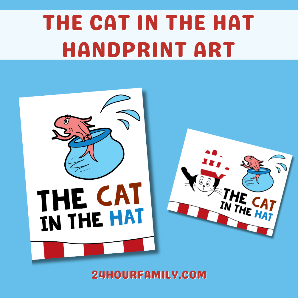 Cat in the Hat Handprint Craft (Free Template)
