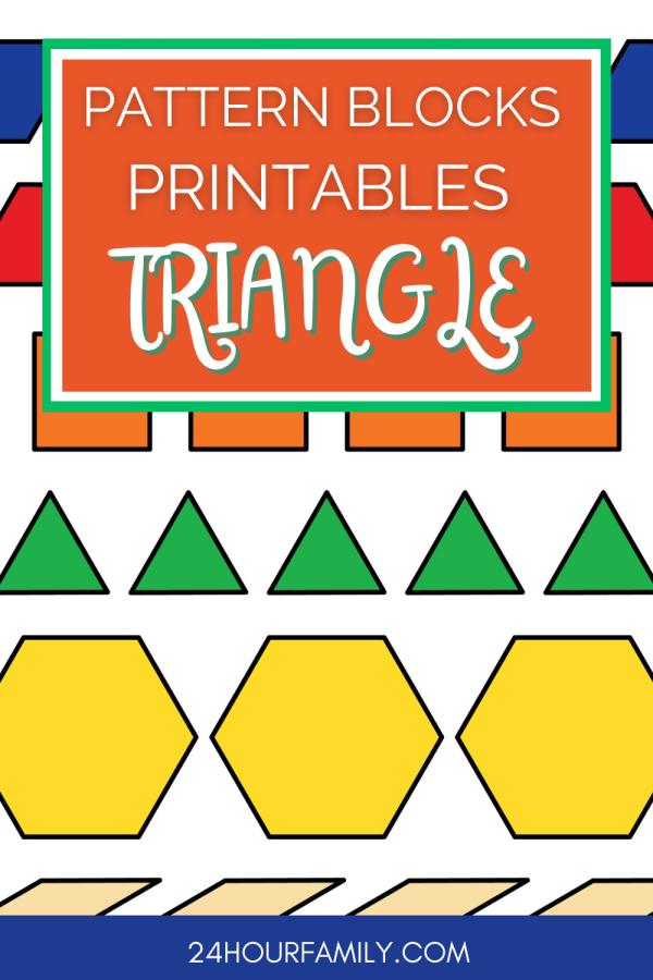 PAttern Block PRintables for kids triangle pattern blocks