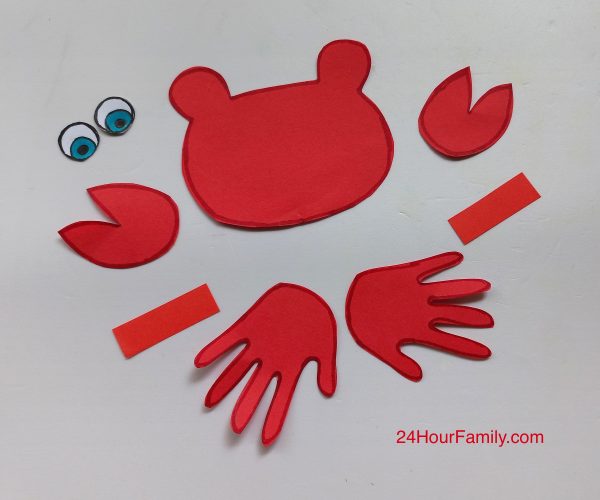 crab craft ideas for kids preschoolers kindergarten handprint crab art