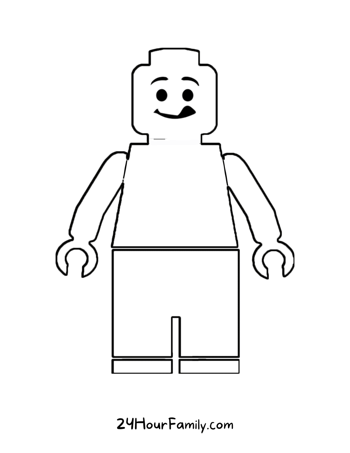 Lego Man Printable (21 Free Templates) - 24hourfamily.com