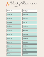 24-Hour Calendar Template-Undated (Free To Print)