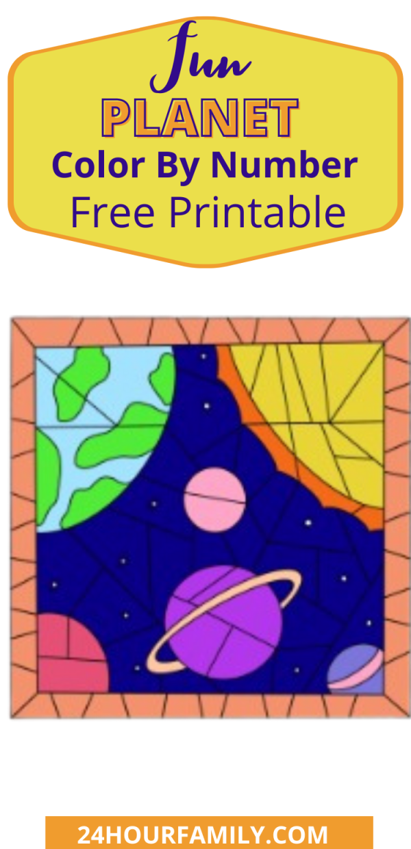 Planets color by number coloring pages perfect fro kindergarten grade school preschool