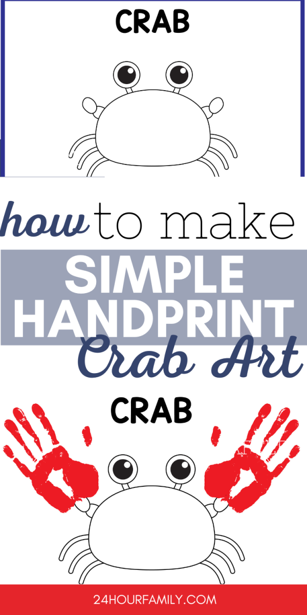 how to make simple handprint crab art