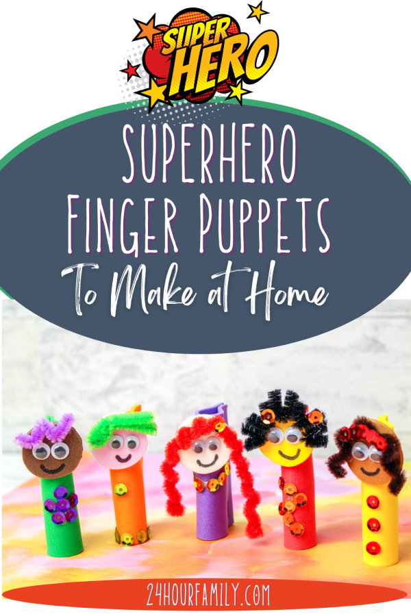 superhero finger puppets to make at home