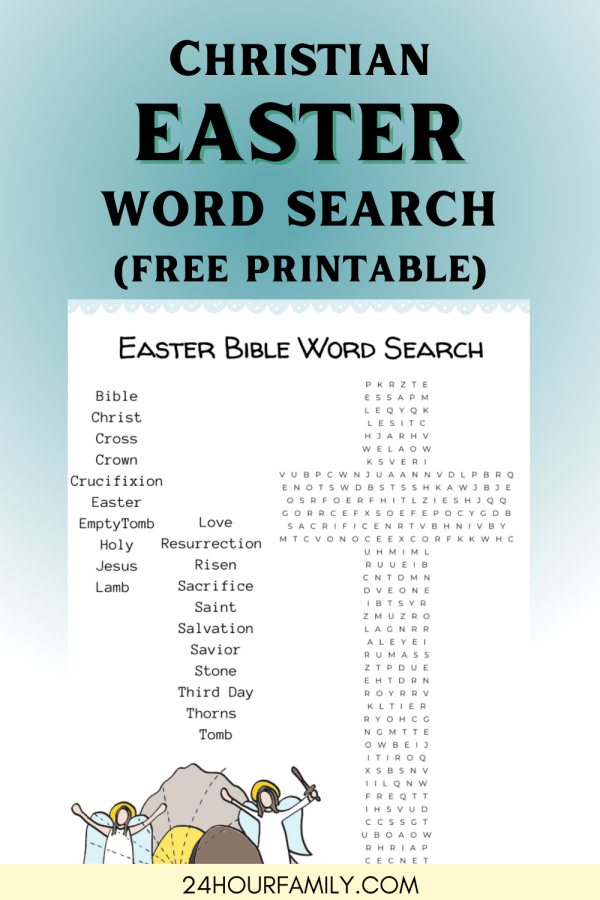 easter bible word search for kids free printable pdf