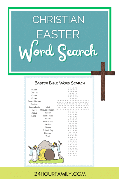 Christian Easter Word Search Printable - 24hourfamily.com