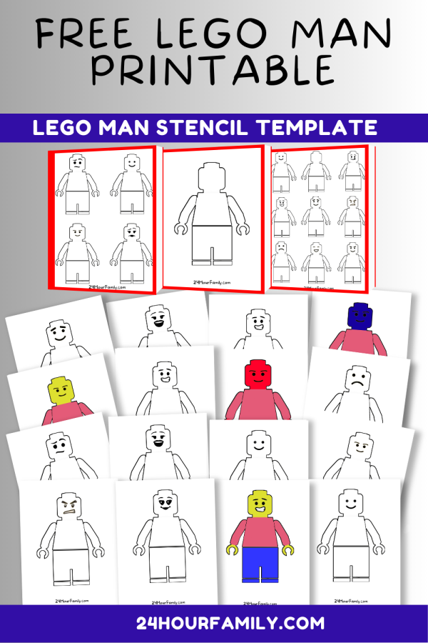 free lego man printable lego man stencil template