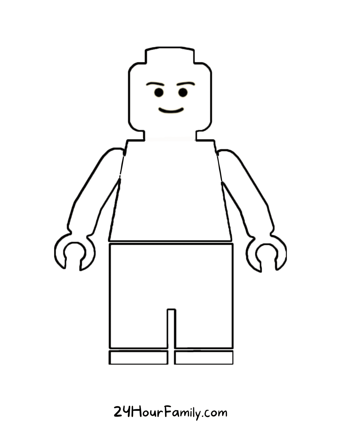 Lego Man Printable (21 Free Templates) - 24hourfamily.com