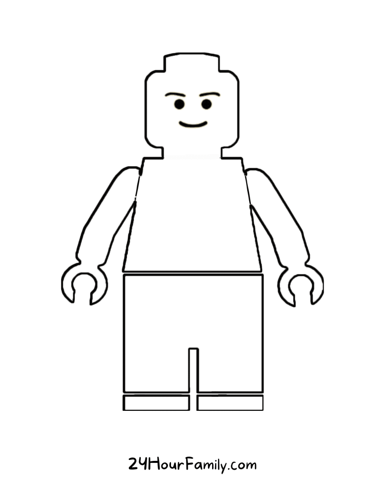Lego Man Printable (21 Free Templates) - 24hourfamily.com