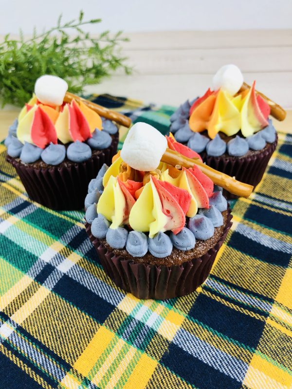 campfire cupcakes fire cupcakes flame cupcakes