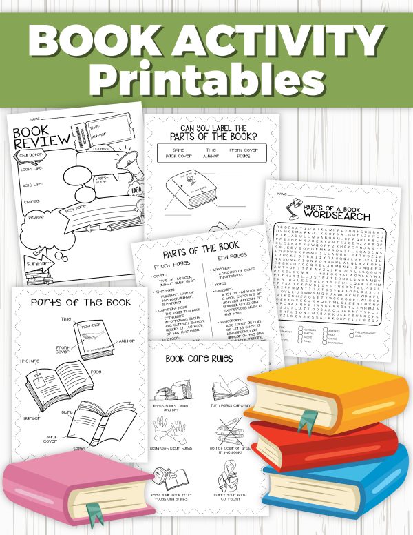 book activity printables for kids free pdf download