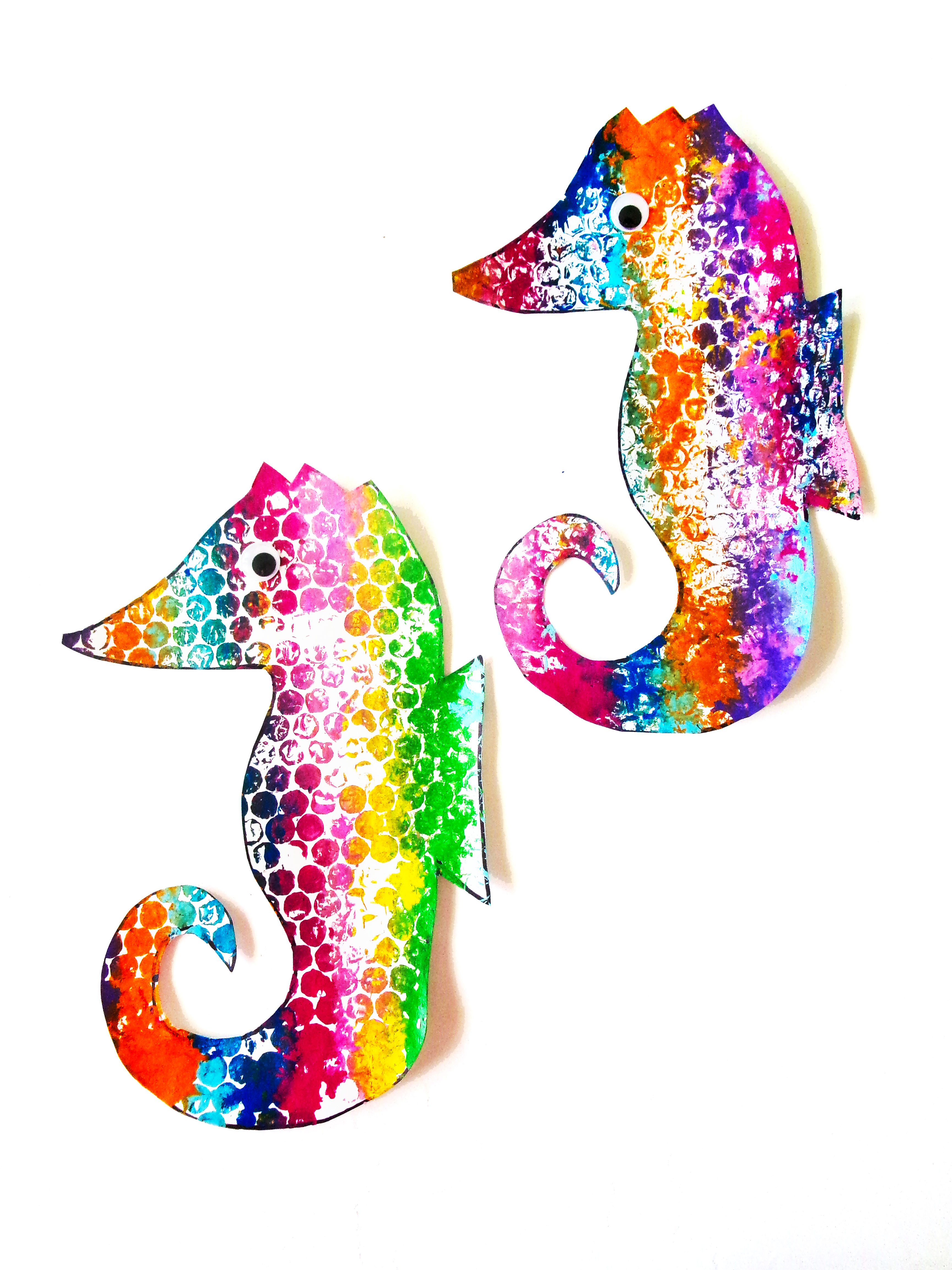 Bubble Wrap Painting – Make a Sea Horse