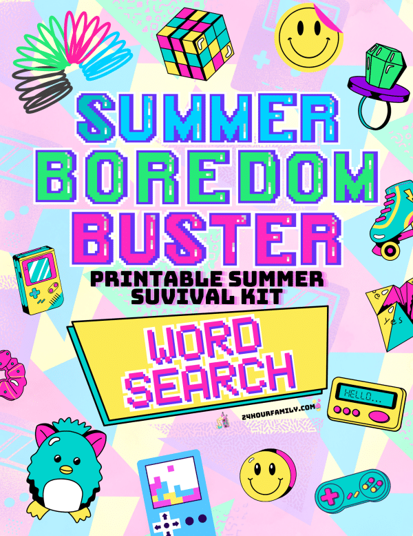 summer boredom buster printable summer survival kit word search