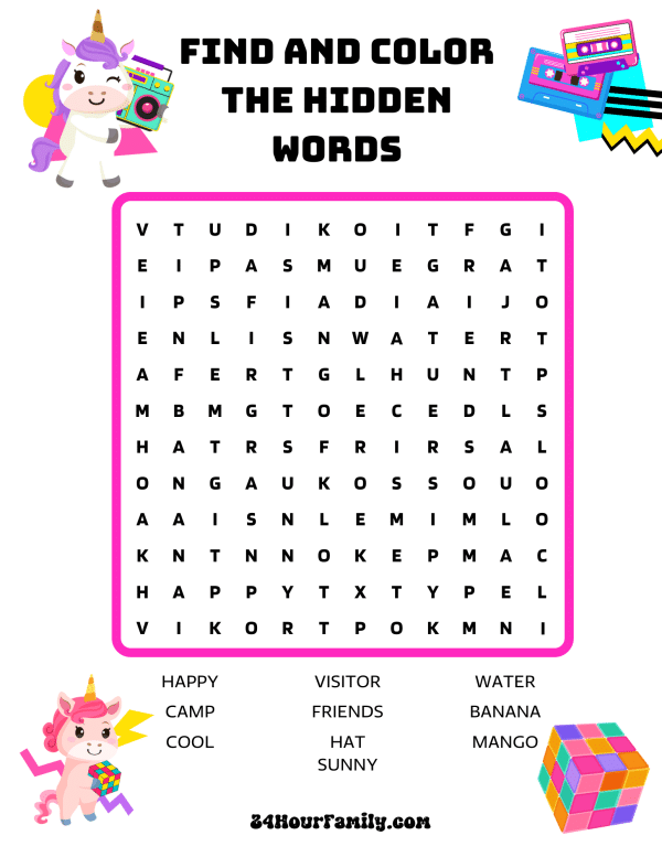 Word Search Summer Printable 5