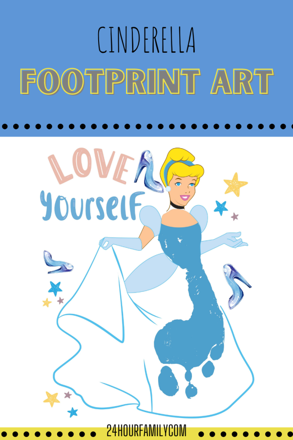 cinderella footprint art