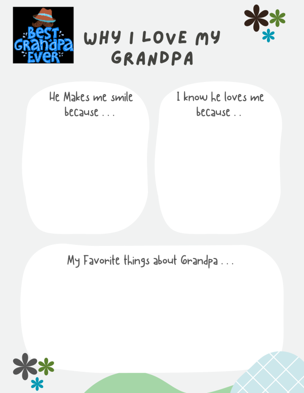 why I love my grandpa Father's Day printable grandparents printable