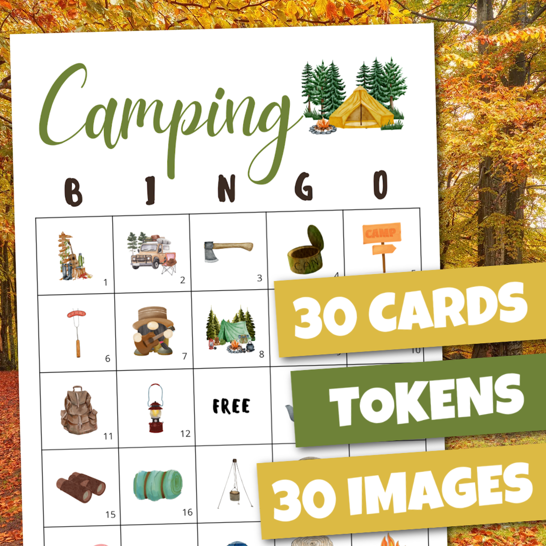 Camping Bingo Printable (Free Game)