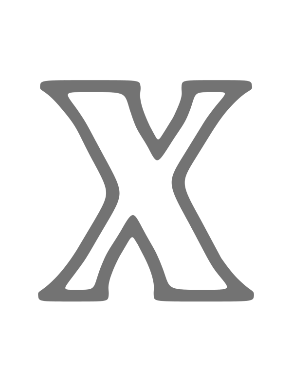 letter x coloring pages