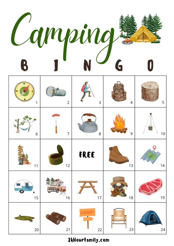 free camping party printables