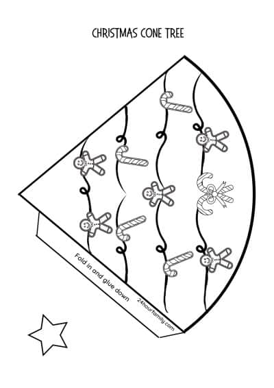 DIY 3D Christmas Tree Template Printable - 24hourfamily.com