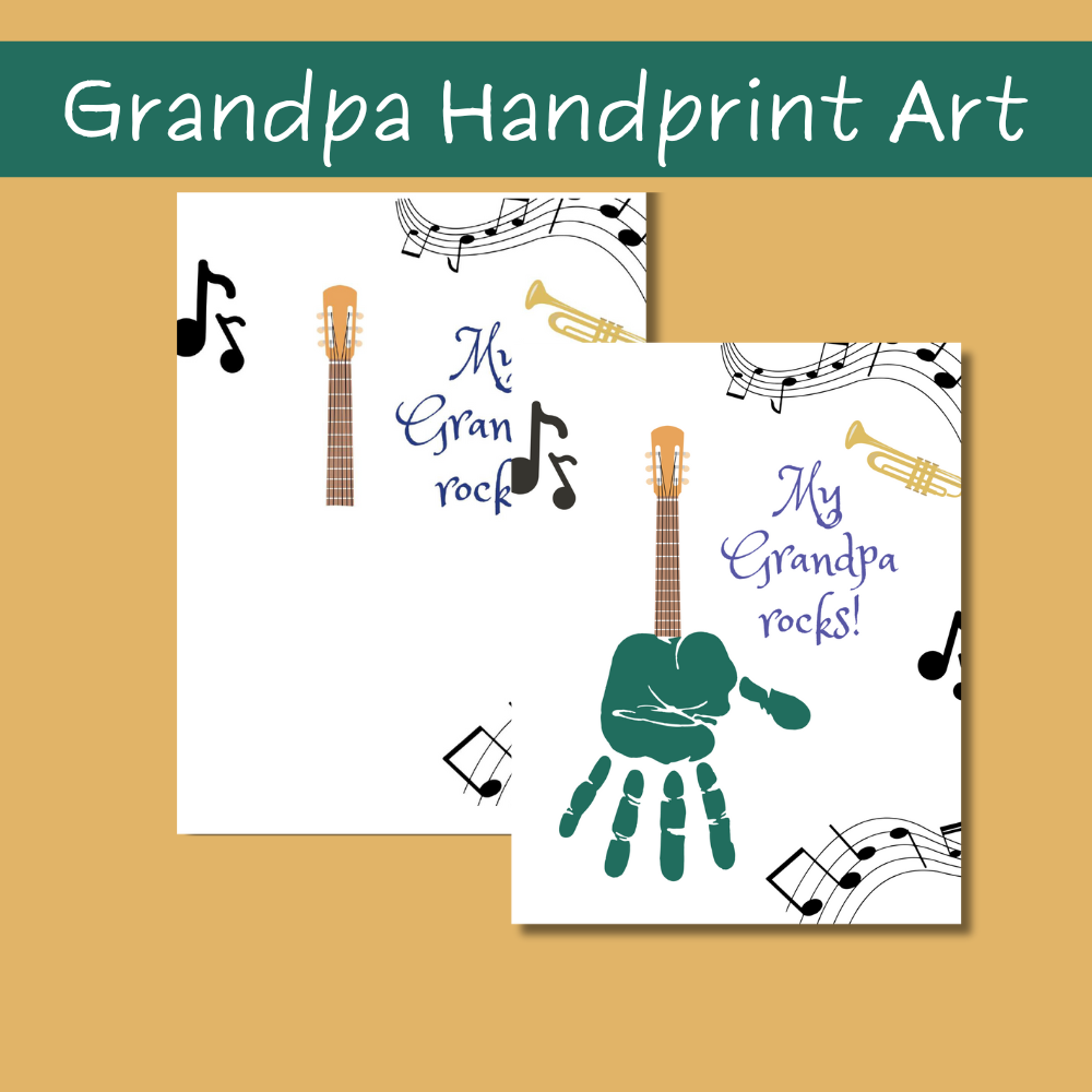 Grandpa Handprint Craft (Free Template)