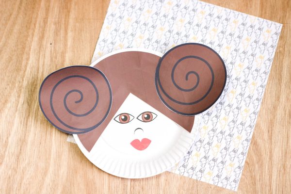 princess leia craft paper plate craft