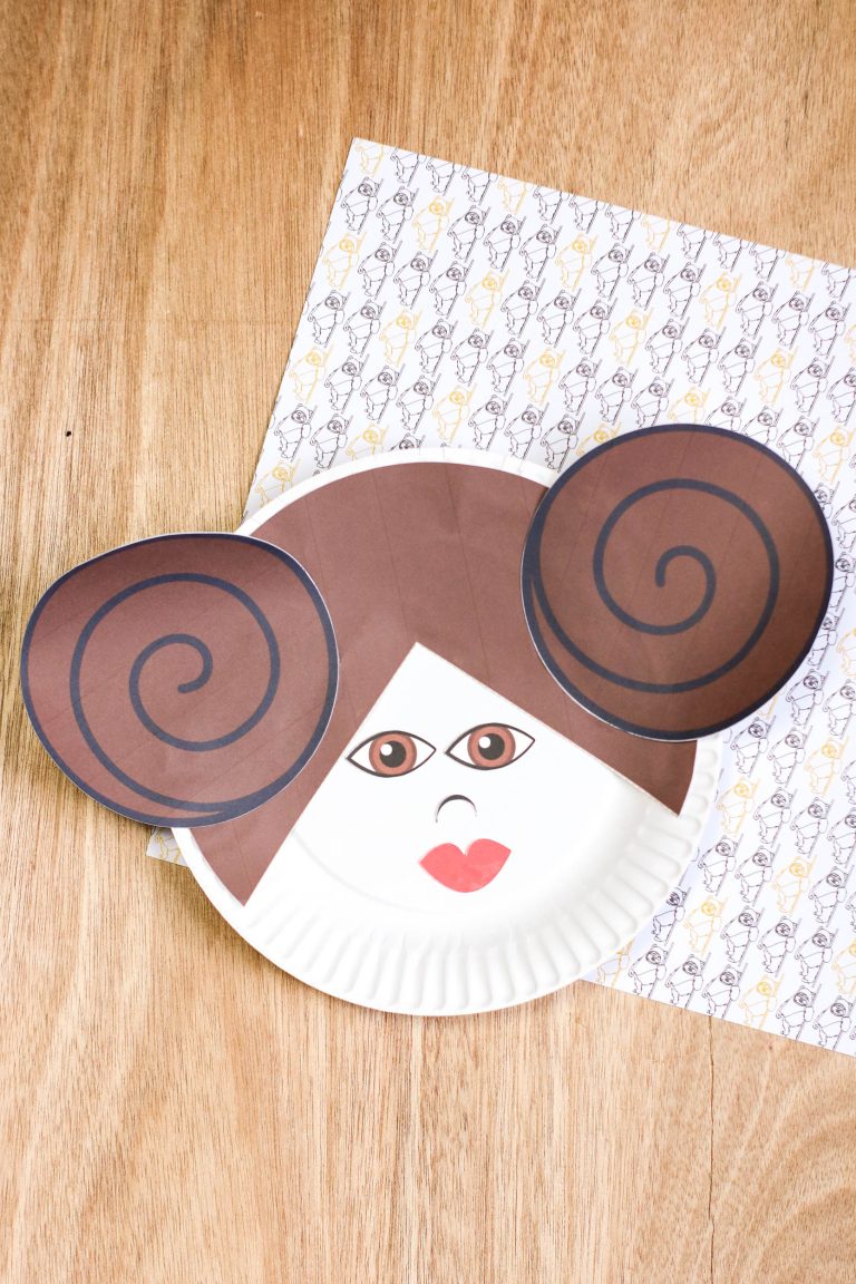 Princess Leia craft paper plate
