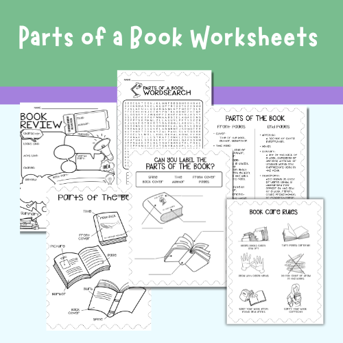Parts of a Book Worksheet (Free Printable)