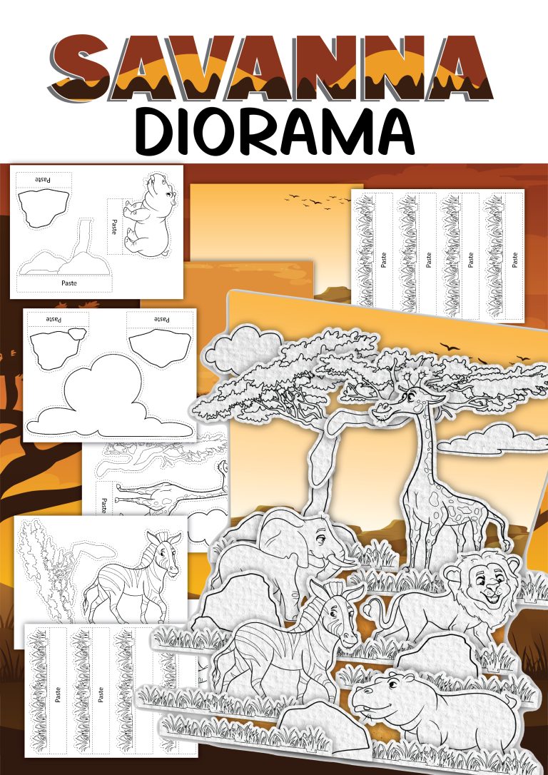 Savanna Diorama printable