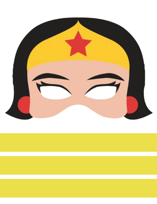 free printable wonder woman mask superhero masks for kids
