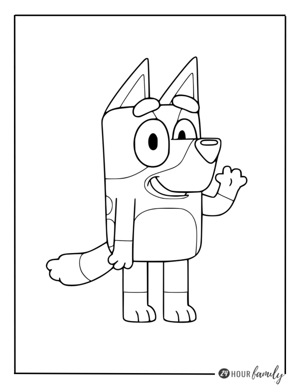 coloring pages bluey free printable