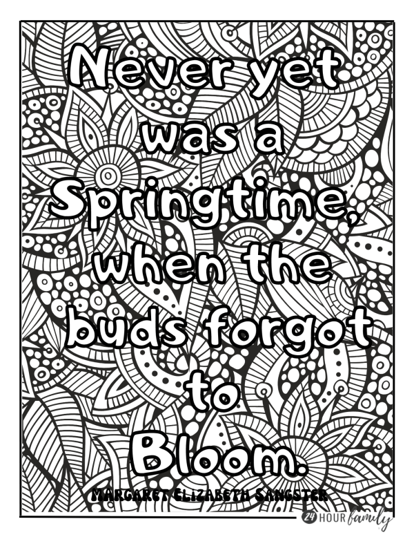spring coloring pages