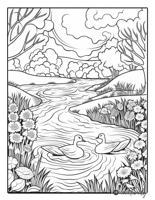 river coloring pages